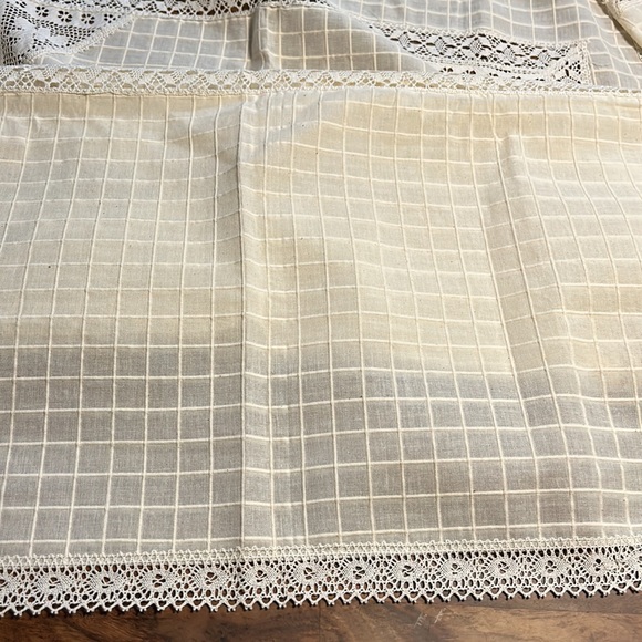 Cotton Cream Crochet, machine, Square TableCloth, 62” - Picture 5 of 11